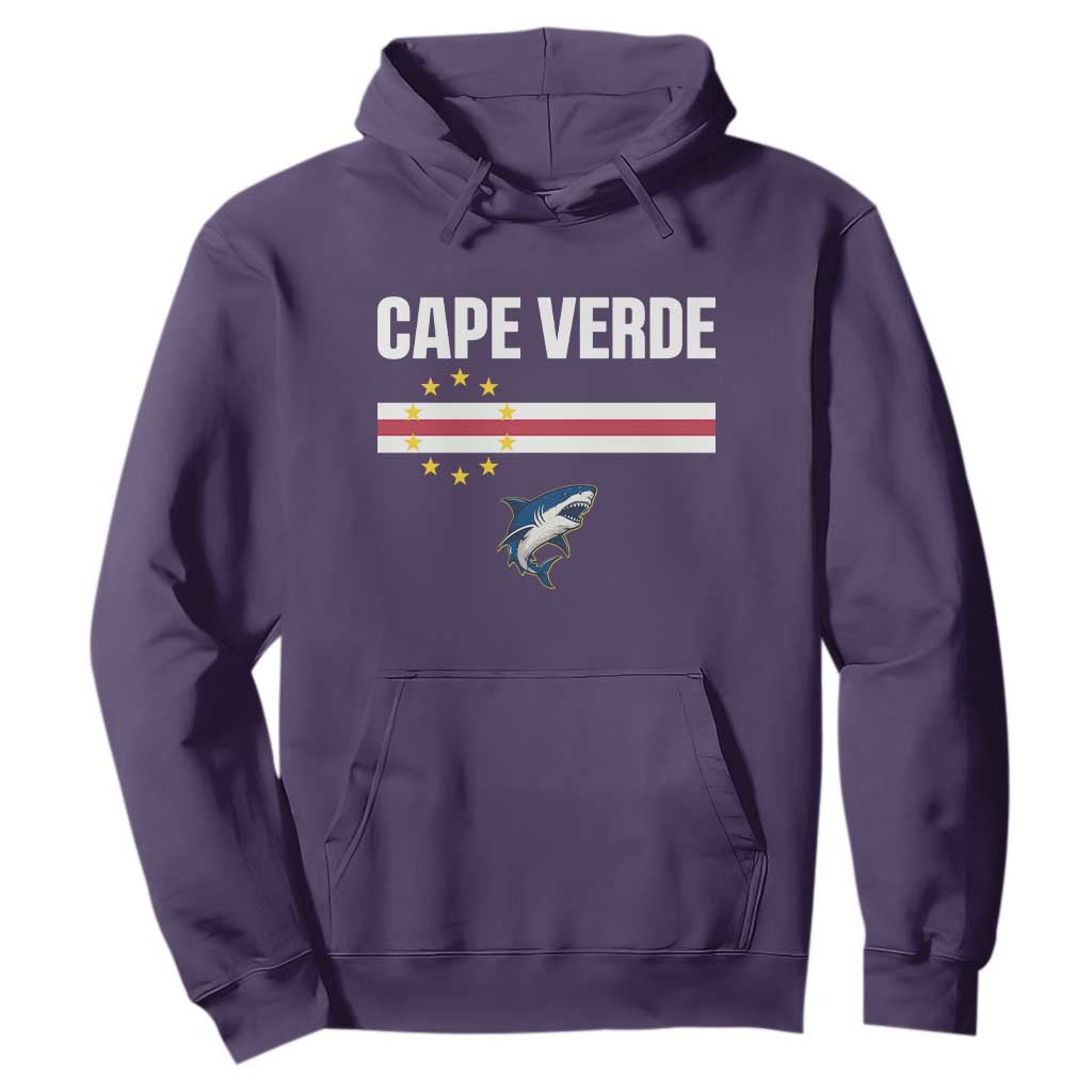 Cape Verde Flag Blue Shark Heritage Hoodie Cabo Verde Verdean Pride Soccer Football Fans
