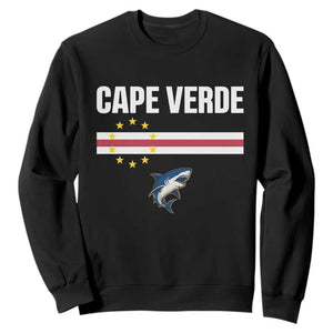 Cape Verde Flag Blue Shark Heritage Sweatshirt Cabo Verde Verdean Pride Soccer Football Fans