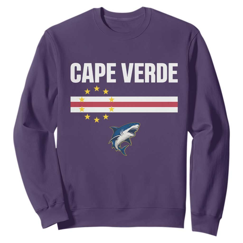 Cape Verde Flag Blue Shark Heritage Sweatshirt Cabo Verde Verdean Pride Soccer Football Fans