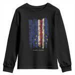 Cape Verde Vertical Brush Stroke Flag Graphic Youth Sweatshirt Cabo Verde National Pride Artistic Gift