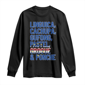Cape Verde Traditional Food & Drinks List Long Sleeve Shirt Cabo Verdean Cachupa Grogue Heritage Gift