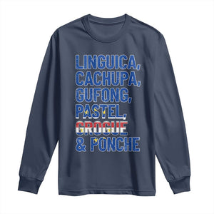 Cape Verde Traditional Food & Drinks List Long Sleeve Shirt Cabo Verdean Cachupa Grogue Heritage Gift