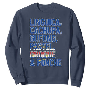Cape Verde Traditional Food & Drinks List Sweatshirt Cabo Verdean Cachupa Grogue Heritage Gift