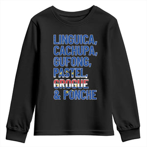 Cape Verde Traditional Food & Drinks List Youth Sweatshirt Cabo Verdean Cachupa Grogue Heritage Gift