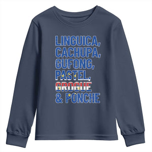 Cape Verde Traditional Food & Drinks List Youth Sweatshirt Cabo Verdean Cachupa Grogue Heritage Gift