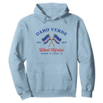 Cabo Verde West Africa Crossed Flags Hoodie Cape Verde Est 1975 Retro National Pride