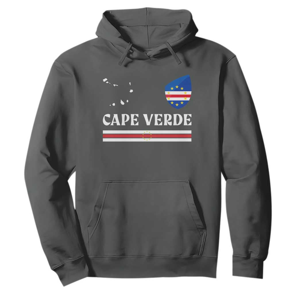 Cape Verde Country Map Shield Emblem Hoodie Cabo Verde Roots National Pride Gift