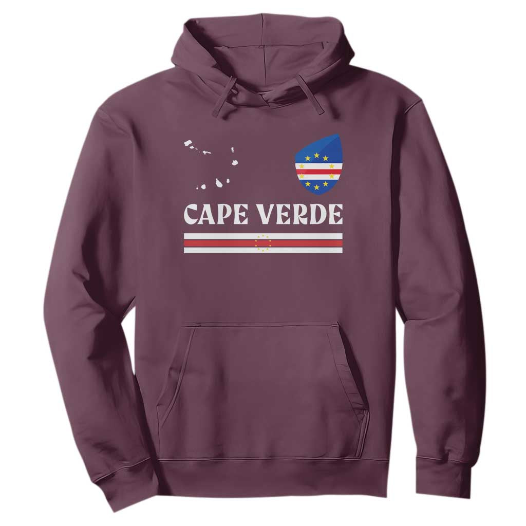 Cape Verde Country Map Shield Emblem Hoodie Cabo Verde Roots National Pride Gift