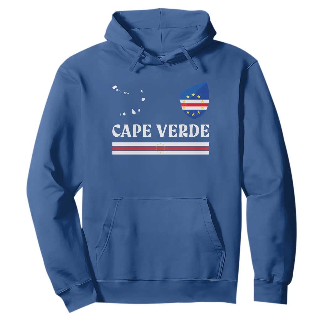 Cape Verde Country Map Shield Emblem Hoodie Cabo Verde Roots National Pride Gift