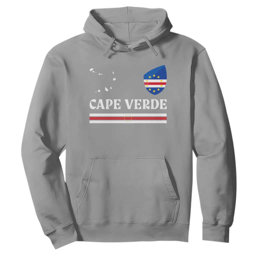 Cape Verde Country Map Shield Emblem Hoodie Cabo Verde Roots National Pride Gift