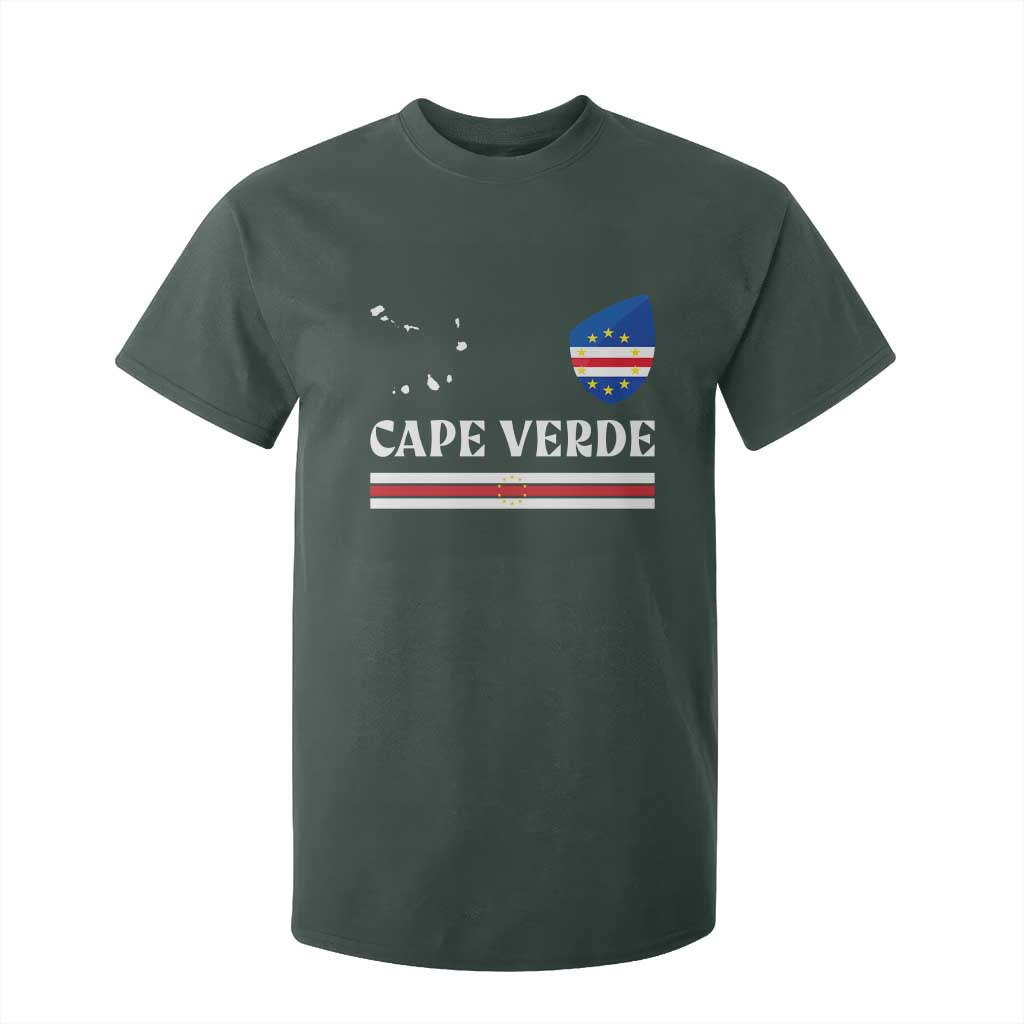 Cape Verde Country Map Shield Emblem T Shirt For Kid Cabo Verde Roots National Pride Gift