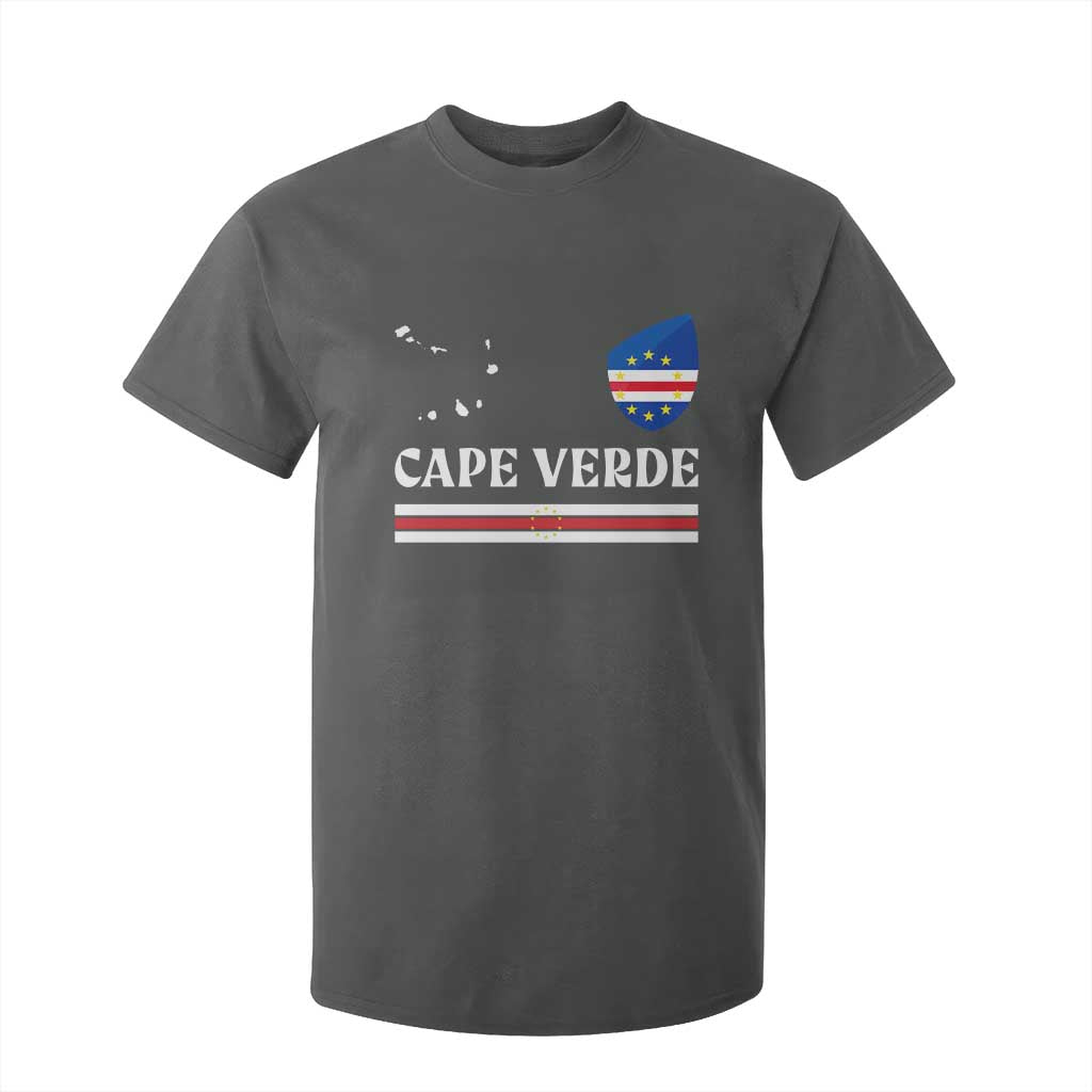 Cape Verde Country Map Shield Emblem T Shirt For Kid Cabo Verde Roots National Pride Gift