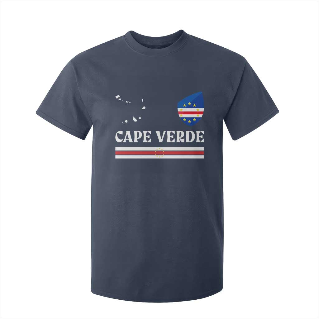 Cape Verde Country Map Shield Emblem T Shirt For Kid Cabo Verde Roots National Pride Gift
