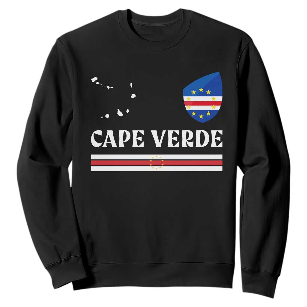Cape Verde Country Map Shield Emblem Sweatshirt Cabo Verde Roots National Pride Gift