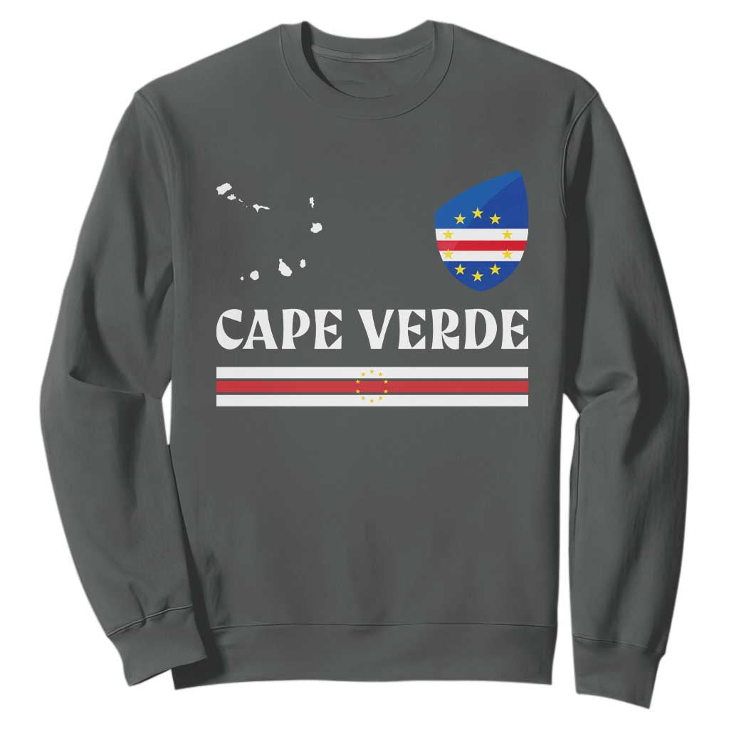 Cape Verde Country Map Shield Emblem Sweatshirt Cabo Verde Roots National Pride Gift