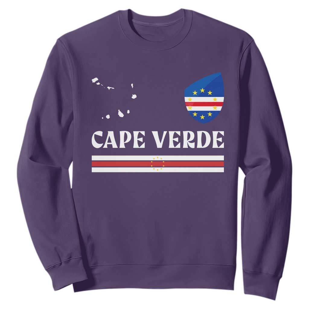 Cape Verde Country Map Shield Emblem Sweatshirt Cabo Verde Roots National Pride Gift