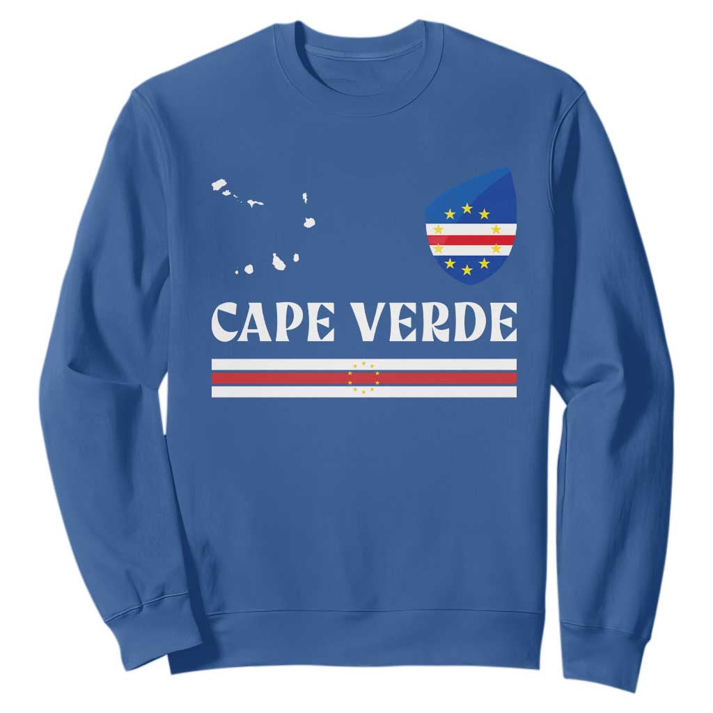 Cape Verde Country Map Shield Emblem Sweatshirt Cabo Verde Roots National Pride Gift