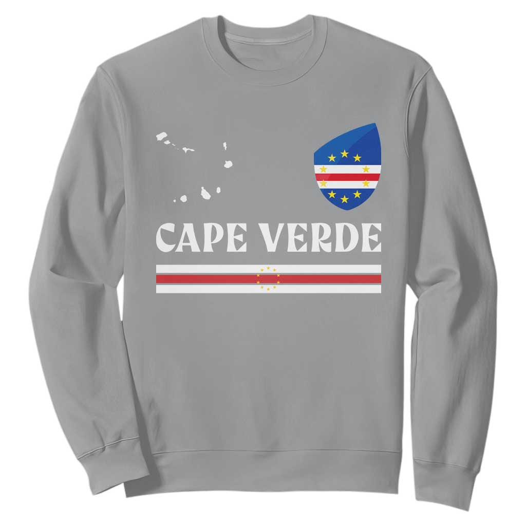 Cape Verde Country Map Shield Emblem Sweatshirt Cabo Verde Roots National Pride Gift
