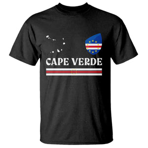 Cape Verde Country Map Shield Emblem T Shirt Cabo Verde Roots National Pride Gift