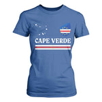 Cape Verde Country Map Shield Emblem T Shirt For Women Cabo Verde Roots National Pride Gift