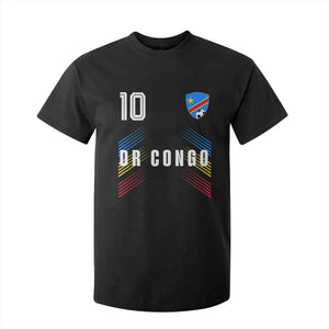 DR Congo Soccer Sports Graphic Number 10 Jersey Style T Shirt For Kid Proud Congolese Football Fans Game Day Pride