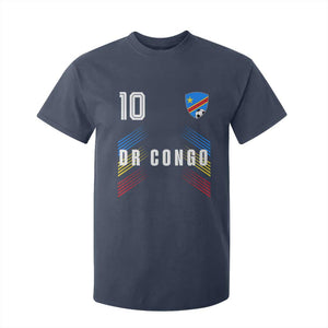 DR Congo Soccer Sports Graphic Number 10 Jersey Style T Shirt For Kid Proud Congolese Football Fans Game Day Pride