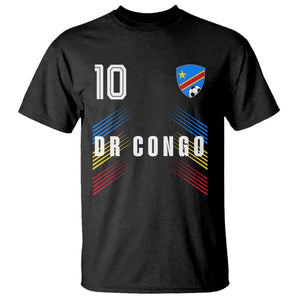 DR Congo Soccer Sports Graphic Number 10 Jersey Style T Shirt Proud Congolese Football Fans Game Day Pride