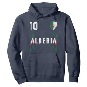 Algeria Soccer Sports Graphic Number 10 Jersey Style Hoodie Proud Algerian Football Fans Game Day Maghreb Pride