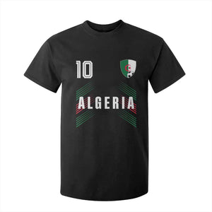 Algeria Soccer Sports Graphic Number 10 Jersey Style T Shirt For Kid Proud Algerian Football Fans Game Day Maghreb Pride