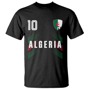 Algeria Soccer Sports Graphic Number 10 Jersey Style T Shirt Proud Algerian Football Fans Game Day Maghreb Pride