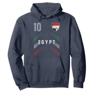 Egypt Soccer Sports Graphic Number 10 Jersey Style Hoodie Proud Egyptian Football Fans Game Day Pride