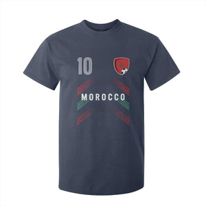 Morocco Soccer Sports Graphic Number 10 Jersey Style T Shirt For Kid Proud Moroccan Football Fans Game Day Maghreb Pride