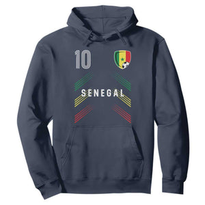 Senegal Soccer Sports Graphic Number 10 Jersey Style Hoodie Proud Senegalese Football Fans Game Day Pride
