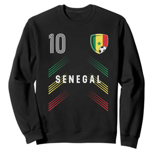 Senegal Soccer Sports Graphic Number 10 Jersey Style Sweatshirt Proud Senegalese Football Fans Game Day Pride