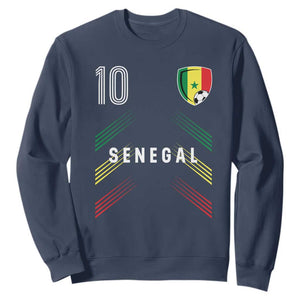 Senegal Soccer Sports Graphic Number 10 Jersey Style Sweatshirt Proud Senegalese Football Fans Game Day Pride