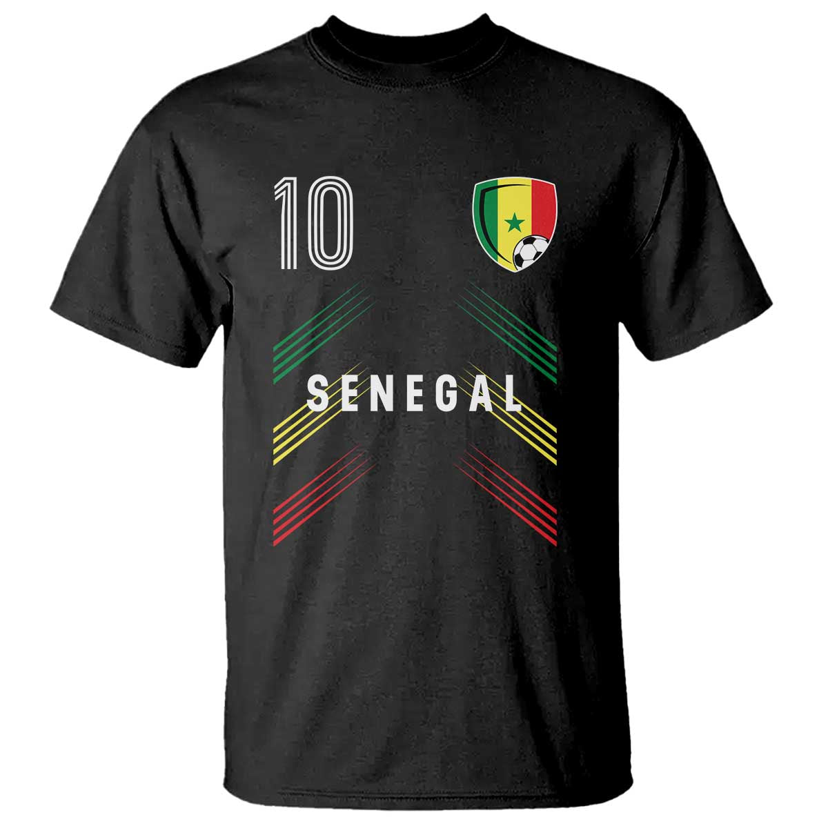 Senegal Soccer Sports Graphic Number 10 Jersey Style T Shirt Proud Senegalese Football Fans Game Day Pride