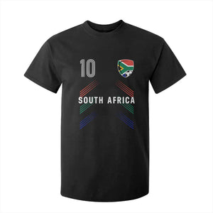 South Africa Soccer Sports Graphic Number 10 Jersey Style T Shirt For Kid Proud South African Football Fans Game Day Pride