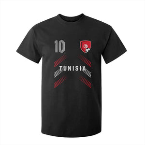 Tunisia Soccer Sports Graphic Number 10 Jersey Style T Shirt For Kid Proud Tunisian Football Fans Game Day Maghreb Pride