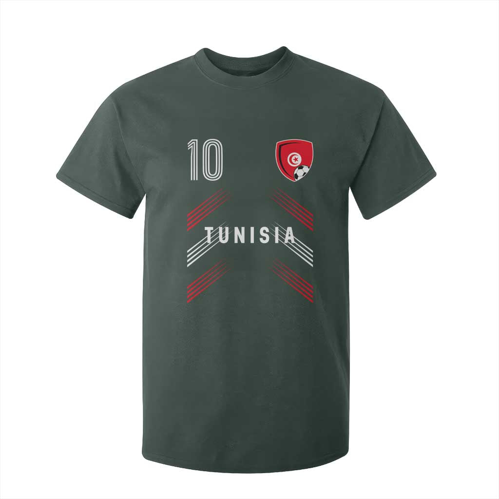 Tunisia Soccer Sports Graphic Number 10 Jersey Style T Shirt For Kid Proud Tunisian Football Fans Game Day Maghreb Pride