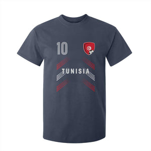 Tunisia Soccer Sports Graphic Number 10 Jersey Style T Shirt For Kid Proud Tunisian Football Fans Game Day Maghreb Pride