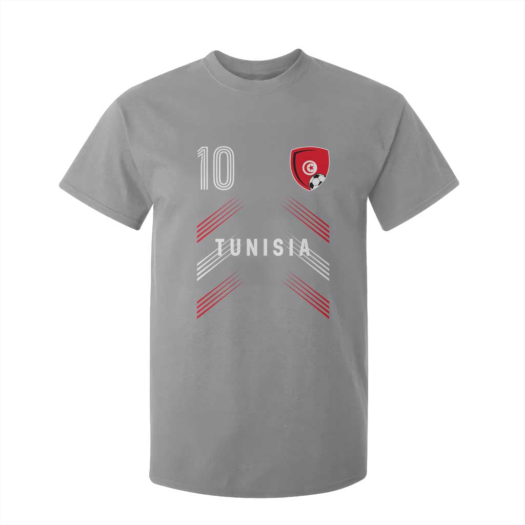Tunisia Soccer Sports Graphic Number 10 Jersey Style T Shirt For Kid Proud Tunisian Football Fans Game Day Maghreb Pride