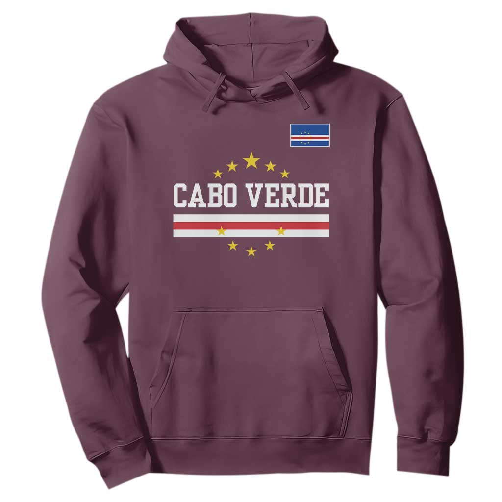 Cabo Verde Athletic Varsity Style Hoodie Cape Verde Flag Stars National Pride