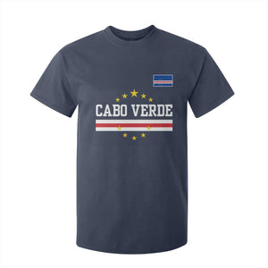 Cabo Verde Athletic Varsity Style T Shirt For Kid Cape Verde Flag Stars National Pride