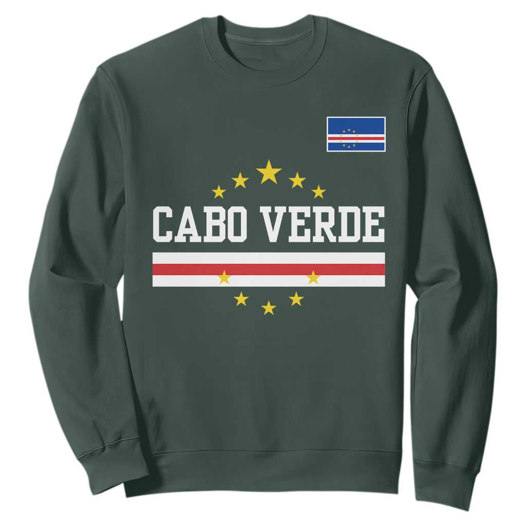 Cabo Verde Athletic Varsity Style Sweatshirt Cape Verde Flag Stars National Pride