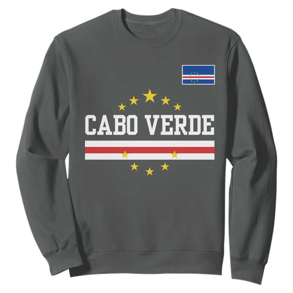 Cabo Verde Athletic Varsity Style Sweatshirt Cape Verde Flag Stars National Pride