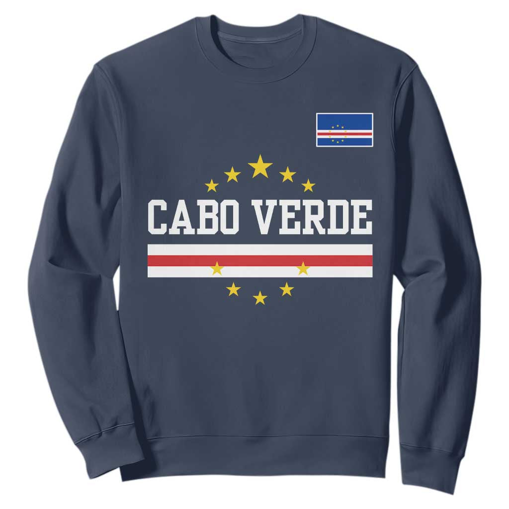 Cabo Verde Athletic Varsity Style Sweatshirt Cape Verde Flag Stars National Pride