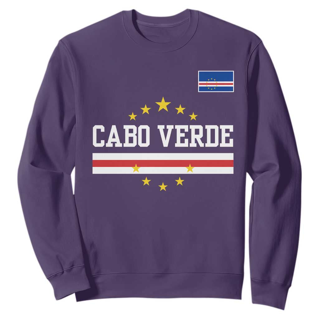 Cabo Verde Athletic Varsity Style Sweatshirt Cape Verde Flag Stars National Pride