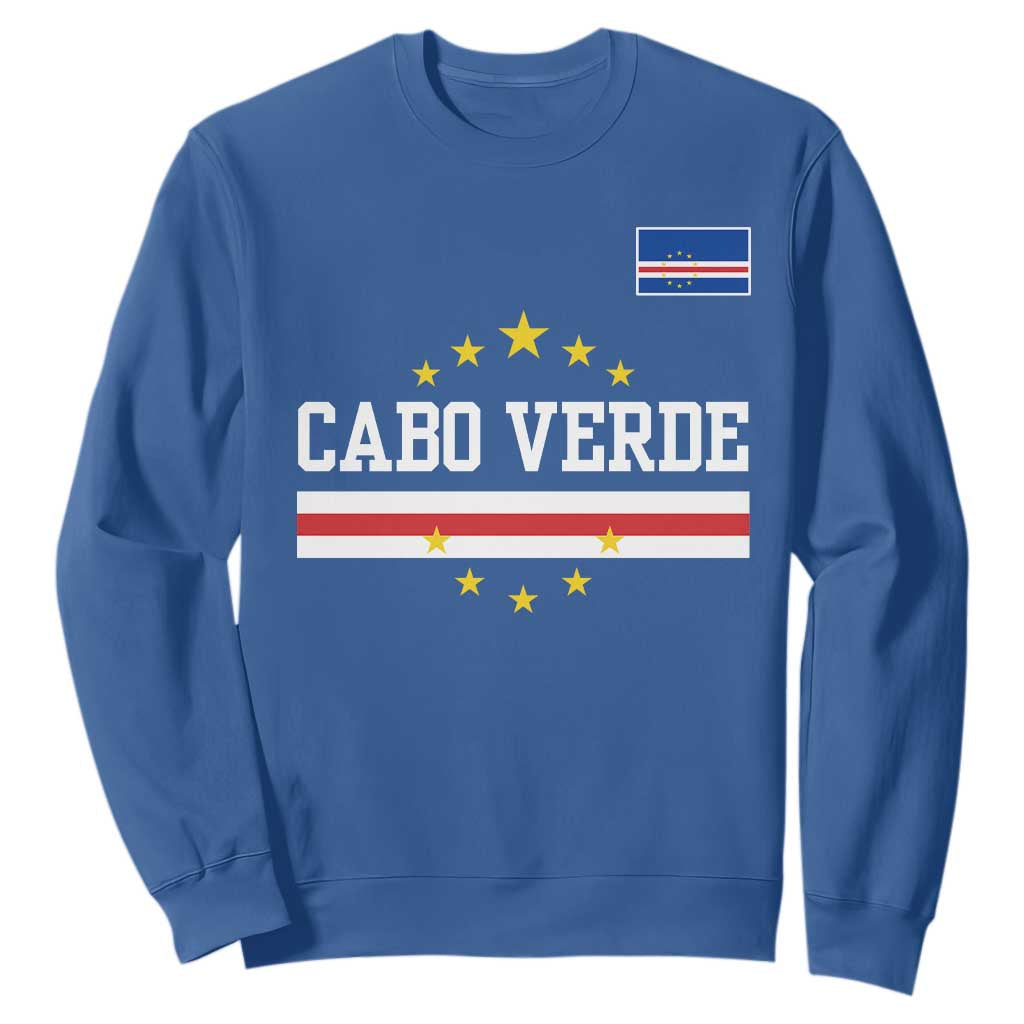 Cabo Verde Athletic Varsity Style Sweatshirt Cape Verde Flag Stars National Pride