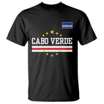 Cabo Verde Athletic Varsity Style T Shirt Cape Verde Flag Stars National Pride