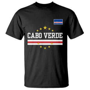 Cabo Verde Athletic Varsity Style T Shirt Cape Verde Flag Stars National Pride